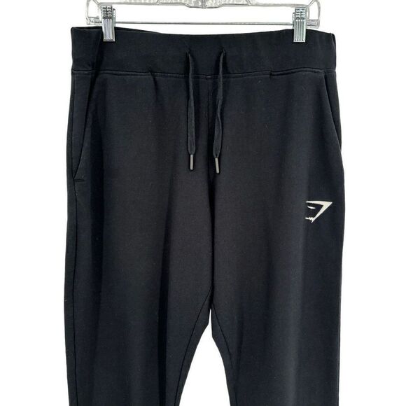 Gymshark High Rise Joggers Sweat Pants Women’s Medium Black Drawstring Zipper Po - Picture 3 of 9